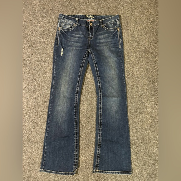 Amethyst Jeans Dark Blue Flare Denim size 11 - Picture 1 of 4